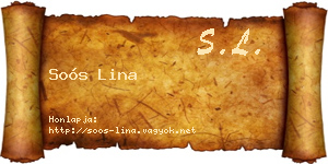 Soós Lina névjegykártya