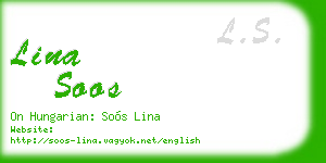 lina soos business card